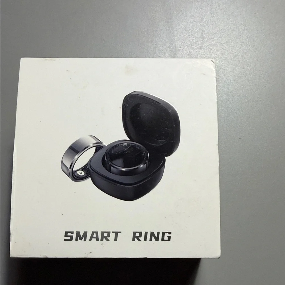 (002) Smart Ring with Black and Silver Design (sz.#9)